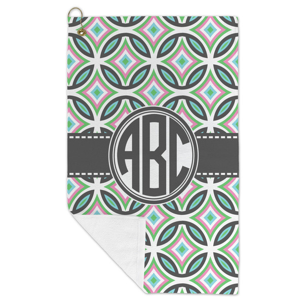 Geometric Circles Microfiber Golf Towels - FOLD