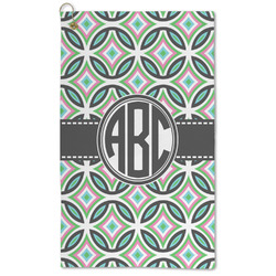 Geometric Circles Microfiber Golf Towel (Personalized)