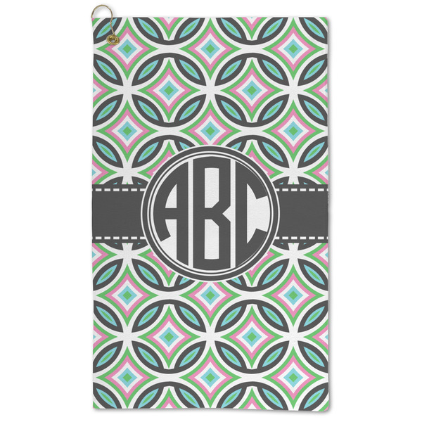 Custom Geometric Circles Microfiber Golf Towel - Large (Personalized)