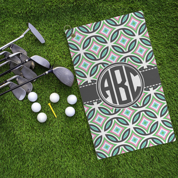 Geometric Circles Microfiber Golf Towels - LIFESTYLE