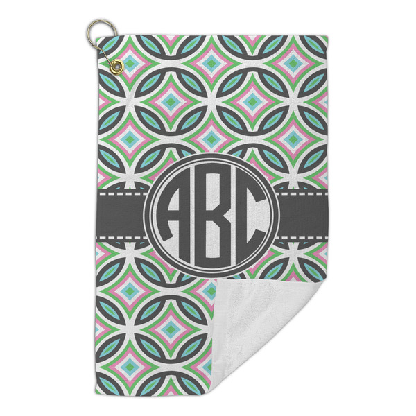Geometric Circles Microfiber Golf Towels Small - FRONT FOLDED