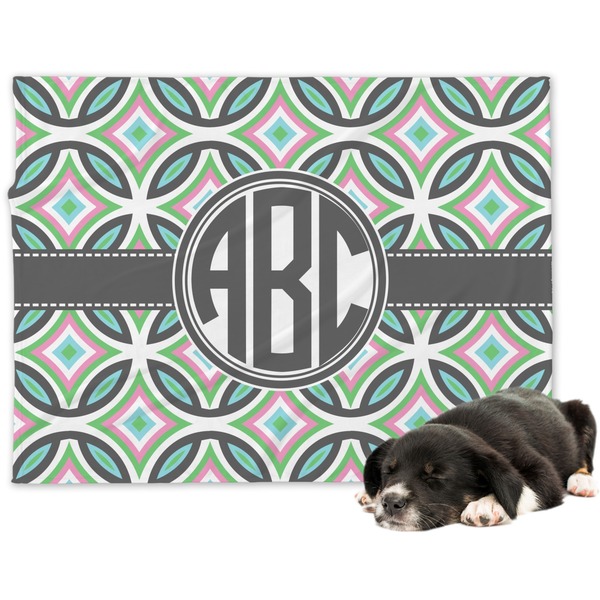 Custom Geometric Circles Dog Blanket (Personalized)