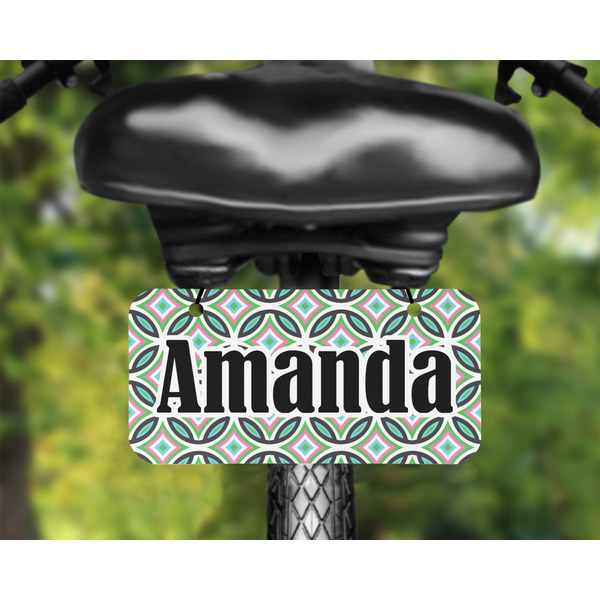Geometric Circles Mini License Plate on Bicycle - LIFESTYLE Two holes