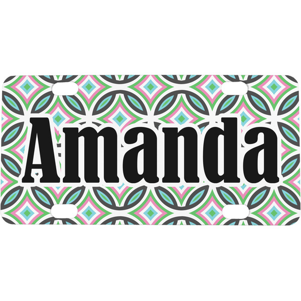 Custom Geometric Circles Mini/Bicycle License Plate (Personalized)