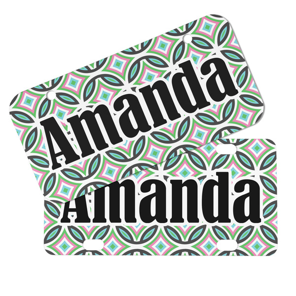 Geometric Circles Mini License Plates - MAIN (4 and 2 Holes)