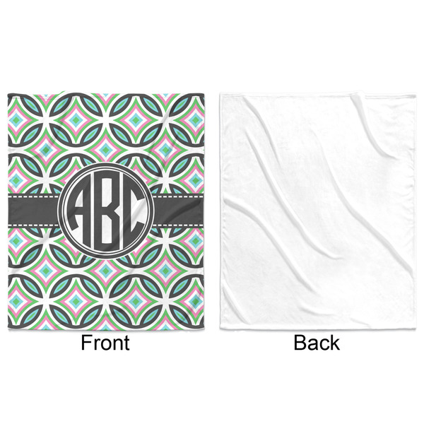 Geometric Circles Minky Blanket - 50"x60" - Single Sided - Front & Back