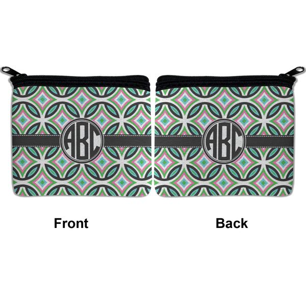 Geometric Circles Neoprene Coin Purse - Front & Back (APPROVAL)