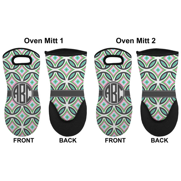 Geometric Circles Neoprene Oven Mitt - Set of 2 - Approval