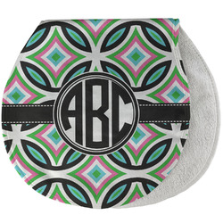 Geometric Circles Burp Pad - Velour w/ Monogram