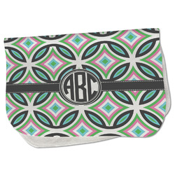 Geometric Circles Burp Cloth - Fleece w/ Monogram