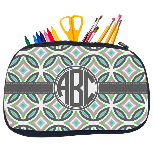 Geometric Circles Pencil / School Supplies Bags - Medium