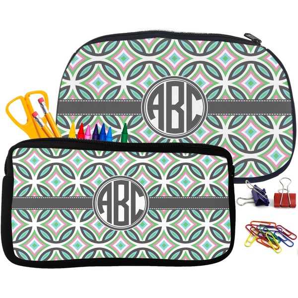 Geometric Circles Pencil / School Supplies Bags Small and Medium