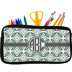 Geometric Circles Neoprene Pencil Case (Personalized)