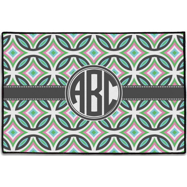 Geometric Circles Personalized Door Mat - 36x24 (APPROVAL)