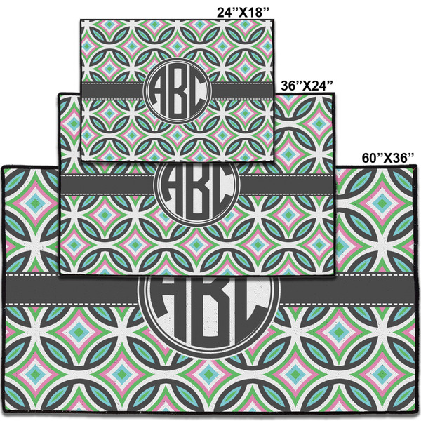 Geometric Circles Personalized Door Mat - Group Parent IMF