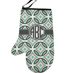Geometric Circles Left Oven Mitt (Personalized)