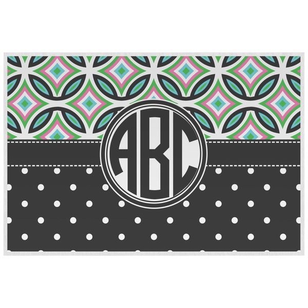 Geometric Circles Personalized Placemat (Back)