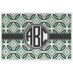 Geometric Circles Laminated Placemat w/ Monogram