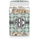 Geometric Circles Dog Treat Jar (Personalized)