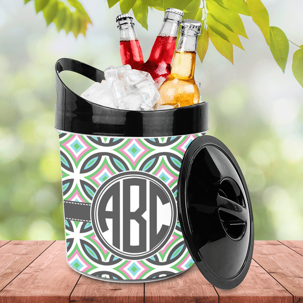 Geometric Circles Plastic Ice Bucket - LIFESTYLE