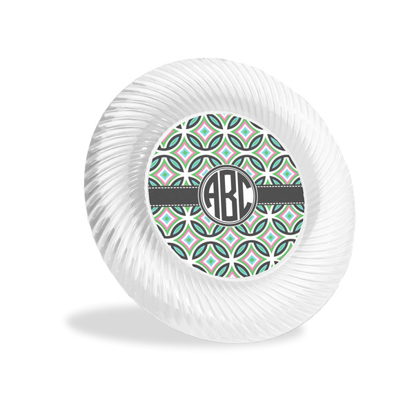 Custom Geometric Circles Plastic Party Appetizer & Dessert Plates - 6" (Personalized)