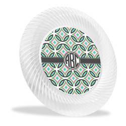 Geometric Circles Plastic Party Dinner Plates - 10" (Personalized)