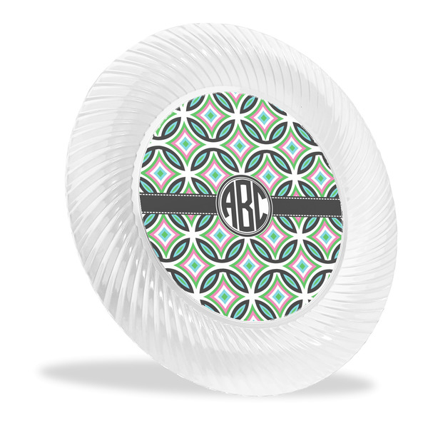 Custom Geometric Circles Plastic Party Dinner Plates - 10" (Personalized)