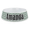 Geometric Circles Plastic Dog Bowl - Large (Personalized)