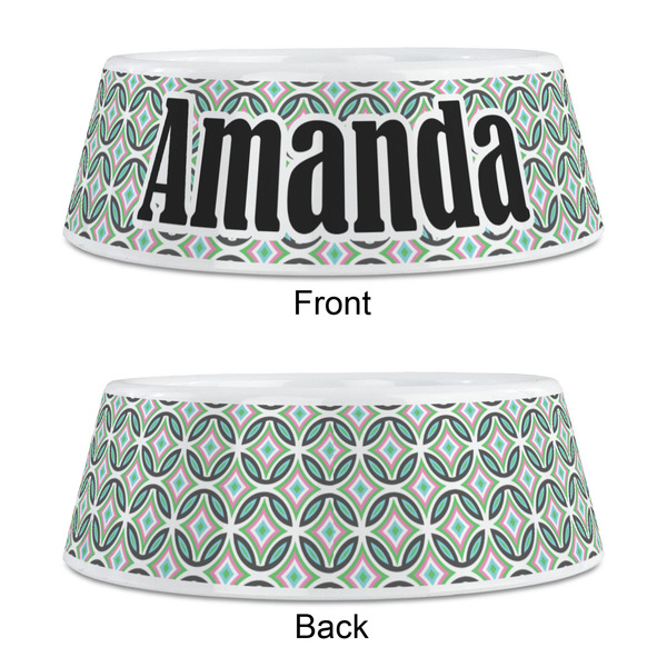 Geometric Circles Plastic Pet Bowls - Medium - APPROVAL