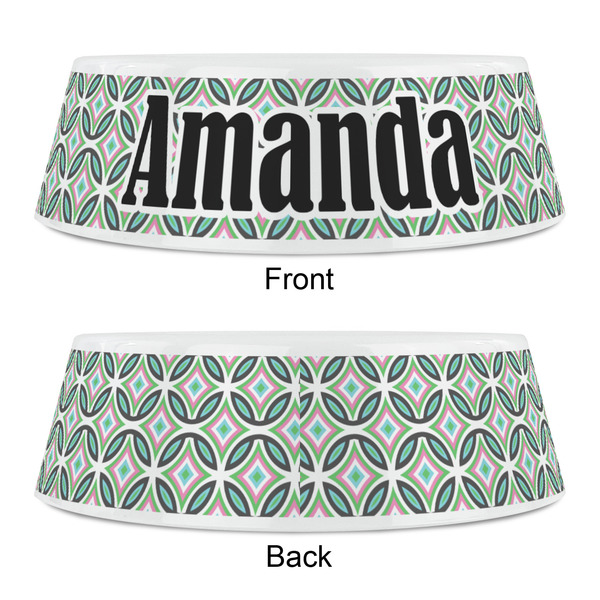 Geometric Circles Plastic Pet Bowls - Small - APPROVAL