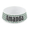 Geometric Circles Plastic Dog Bowl - Small (Personalized)