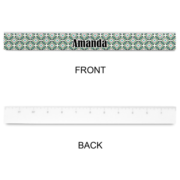 Geometric Circles Plastic Ruler - 12" - APPROVAL