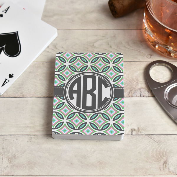 Geometric Circles Playing Cards - In Context