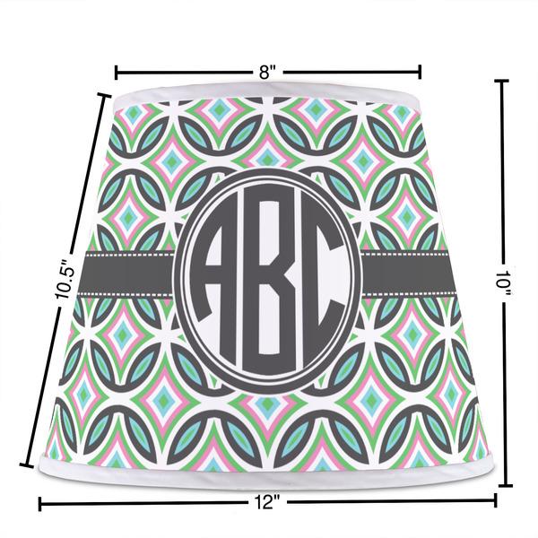 Geometric Circles Poly Film Empire Lampshade - Dimensions