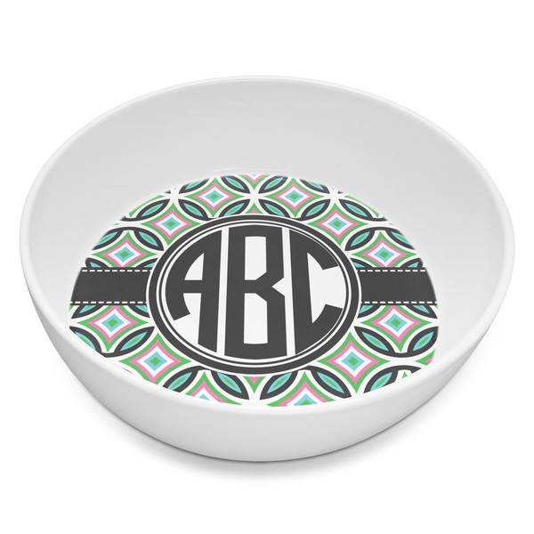 Custom Geometric Circles Melamine Bowl - 8 oz (Personalized)