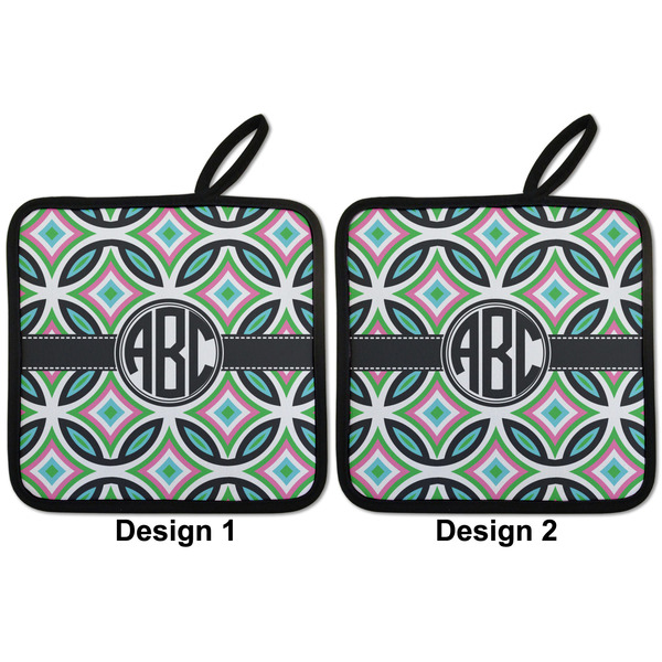 Geometric Circles Pot Holders - Set of 2 APPROVAL
