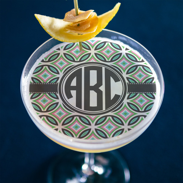 Geometric Circles Printed Drink Topper - XLarge - In Context