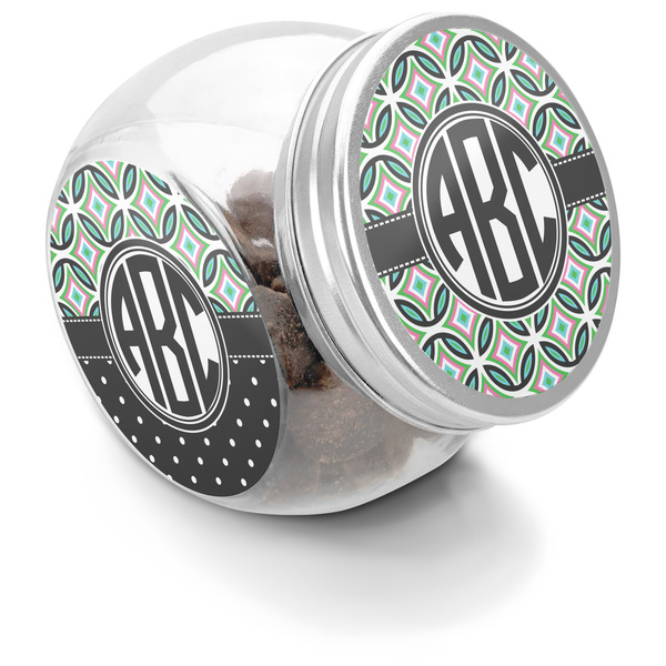 Custom Geometric Circles Puppy Treat Jar (Personalized)