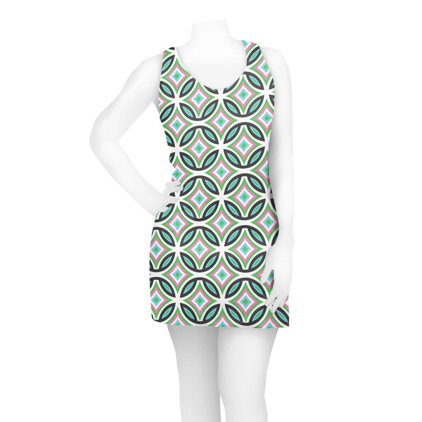 Geometric Circles Racerback Dress - On Model - Front