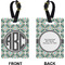 Geometric Circles Rectangle Luggage Tag (Front + Back)