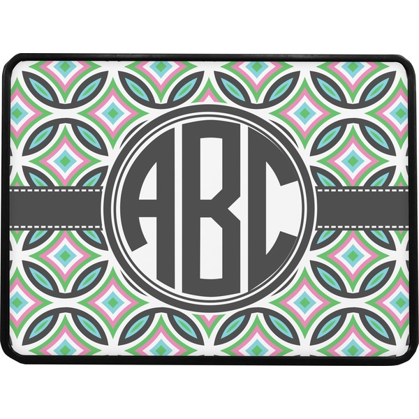 Geometric Circles Rectangular Car Hitch Cover w/ FRP Insert (Select Size)