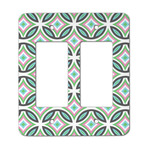 Geometric Circles Rocker Style Light Switch Cover - Two Switch