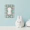 Geometric Circles Rocker Light Switch Covers - Single - IN CONTEXT