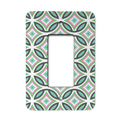 Geometric Circles Rocker Style Light Switch Cover (Personalized)