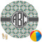 Geometric Circles Round Beach Towel (Personalized)