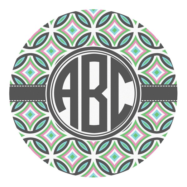 Custom Geometric Circles Round Decal - Large (Personalized)