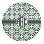 Geometric Circles 5' Round Indoor Area Rug (Personalized)