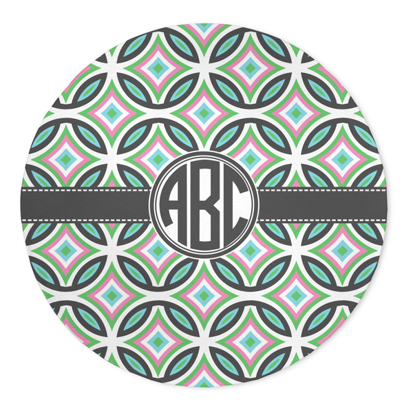 Custom Geometric Circles 5' Round Indoor Area Rug (Personalized)