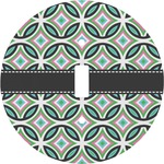 Geometric Circles Round Light Switch Cover