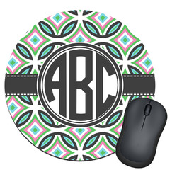 Geometric Circles Round Mouse Pad (Personalized)